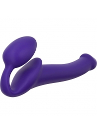 Фиолетовый безремневой страпон Silicone Bendable Strap-On - size S - Strap-on-me - купить с доставкой #SOTBIT_REGIONS_UF_V_REGION_NAME#