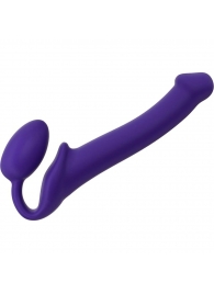 Фиолетовый безремневой страпон Silicone Bendable Strap-On - size M - Strap-on-me - купить с доставкой в Абакане