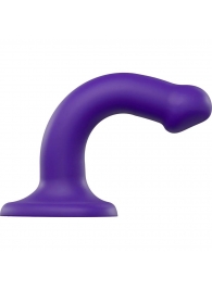 Фиолетовый фаллоимитатор-насадка Strap-On-Me Dildo Dual Density size S - 17 см. - Strap-on-me - купить с доставкой в Абакане