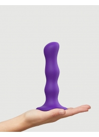 Фиолетовая насадка Strap-On-Me Dildo Geisha Balls size M - Strap-on-me - купить с доставкой в Абакане