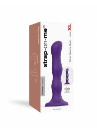 Фиолетовая насадка Strap-On-Me Dildo Geisha Balls size XL - Strap-on-me - купить с доставкой в Абакане