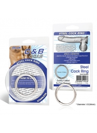 Стальное эрекционное кольцо STEEL COCK RING - 4.5 см. - BlueLine - в Абакане купить с доставкой