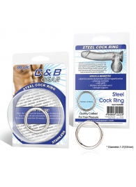 Стальное эрекционное кольцо STEEL COCK RING - 3.5 см. - BlueLine - в Абакане купить с доставкой