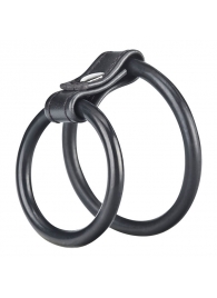 Двойное эрекционное кольцо на пенис и мошонку - BlueLine - в Абакане купить с доставкой