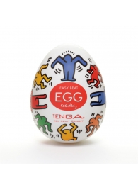 Мастурбатор-яйцо Keith Haring EGG DANCE - Tenga - в Абакане купить с доставкой