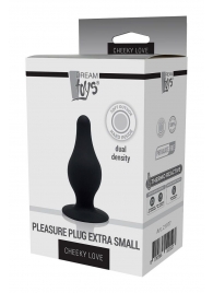 Черный анальный стимулятор DUAL DENSITY PLEASURE PLUG XS - 6,4 см. - Dream Toys