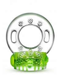 Зеленое эрекционное виброкольцо Arouser Vibrating C-Ring - Blush Novelties - в Абакане купить с доставкой