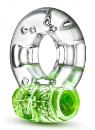 Зеленое эрекционное виброкольцо Arouser Vibrating C-Ring - Blush Novelties - в Абакане купить с доставкой