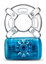 Синее эрекционное виброкольцо Pleaser Rechargeable C-Ring - Blush Novelties - в Абакане купить с доставкой