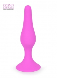 Розовая анальная втулка с ограничителем - 10 см. - Bior toys