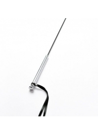 Черный кожаный стек с гладкой ручкой - 55 см. - Crazy Handmade - купить с доставкой в Абакане