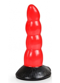 Красно-черный фаллоимитатор-елочка - 20 см. - Bior toys
