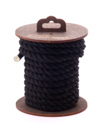 Черная хлопковая веревка для бондажа на катушке - 5 м. - Crazy Handmade - купить с доставкой в Абакане