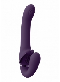 Фиолетовый женский безремневой вибрострапон Satu - 23 см. - Shots Media BV - купить с доставкой в Абакане