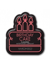 Лубрикант на водной основе со вкусом торта с кремом Wicked Aqua Birthday cake - 3 мл. - Wicked - купить с доставкой в Абакане