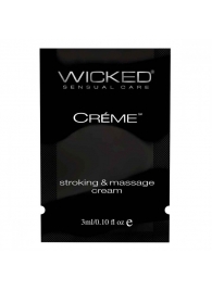 Крем для массажа и мастурбации Wicked Stroking and Massage Creme - 3 мл. - Wicked - купить с доставкой в Абакане
