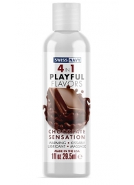 Массажный гель 4-в-1 Chocolate Sensation с ароматом шоколада - 29,5 мл. - Swiss navy - купить с доставкой в Абакане