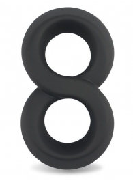 Черное двойное эрекционное кольцо Ultra Soft Platinum Cure Silicone Cockring - Lovetoy - в Абакане купить с доставкой