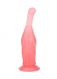 Розовый анальный стимулятор на присоске - 14,5 см. - LOVETOY (А-Полимер)