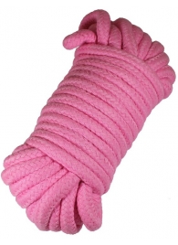 Розовая верёвка для бондажа и декоративной вязки - 10 м. - Eroticon - купить с доставкой в Абакане
