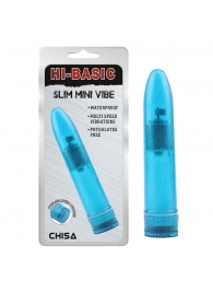 Голубой мини-вибратор Slim Mini Vibe - 13,2 см. - Chisa