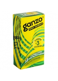 Ультратонкие презервативы Ganzo Ultra thin - 15 шт. - Ganzo - купить с доставкой в Абакане