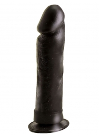Крупный чёрный фаллоимитатор без мошонки - 20,5 см. - LOVETOY (А-Полимер)