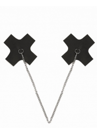 Черные пэстисы-кресты с цепочкой - Джага-Джага - купить с доставкой в Абакане