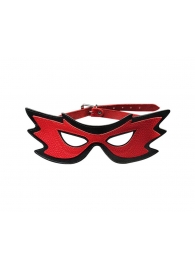 Красно-чёрная маска на глаза с разрезами - Sitabella - купить с доставкой в Абакане