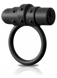 Черное перезаряжаемое эрекционное кольцо Vibrating Silicone C-Ring - Pipedream - в Абакане купить с доставкой