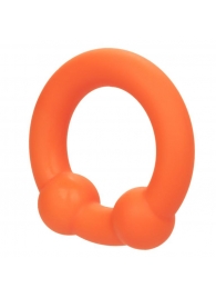 Оранжевое эрекционное кольцо Liquid Silicone Dual Ball Ring - California Exotic Novelties - в Абакане купить с доставкой
