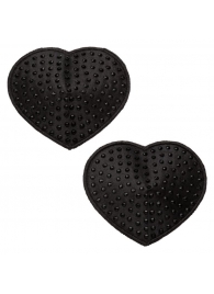 Черные пэстисы в форме сердечек Heart Pasties - California Exotic Novelties - купить с доставкой в Абакане