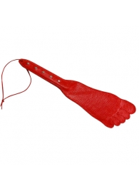 Красная хлопалка в форме ступни - 34,5 см. - Sitabella - купить с доставкой в Абакане