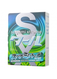 Презервативы Sagami Xtreme Mint с ароматом мяты - 3 шт. - Sagami - купить с доставкой в Абакане