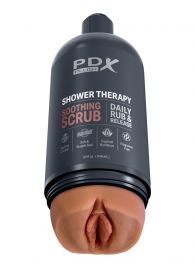 Мастурбатор-вагина цвета карамели Shower Therapy Soothing Scrub - Pipedream - в Абакане купить с доставкой