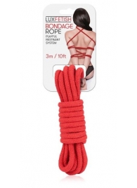 Красная хлопковая веревка для связывания - 3 м. - Lux Fetish - купить с доставкой в Абакане