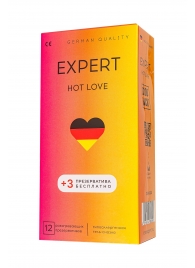 Презервативы EXPERT Hot Love с разогревающим эффектом - 12 шт.(+3 в подарок) - Expert - купить с доставкой в Абакане