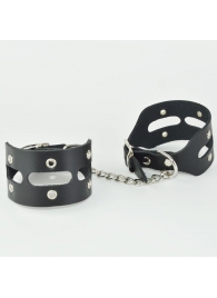 Черные кожаные наручники   Лира - Sitabella - купить с доставкой в Абакане