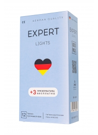 Ультратонкие презервативы EXPERT Lights - 12 шт.(+3 в подарок) - Expert - купить с доставкой в Абакане