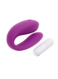 Фиолетовый стимулятор для пар с вибропулей - Сима-Ленд