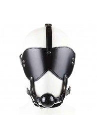 Черная маска-шоры с регулируемыми ремешками и кляпом-шариком - Notabu - купить с доставкой в Абакане