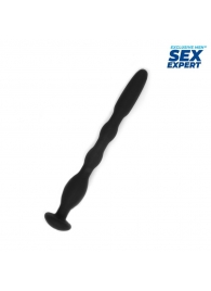 Черный силиконовый уретральный стимулятор - 10 см. - Sex Expert - купить с доставкой в Абакане