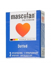 Презервативы с пупырышками Masculan Dotted - 3 шт. - Masculan - купить с доставкой в Абакане