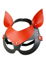Красно-черная кожаная маска «Кошечка» - Sitabella - купить с доставкой в Абакане