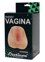 Телесный мастурбатор Realistic Vagina - вагина и анус - Eroticon - в Абакане купить с доставкой
