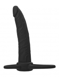 Черная насадка на пенис для двойного проникновения Black Red - 16,5 см. - ToyFa - купить с доставкой в Абакане