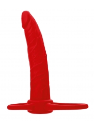 Красная насадка на пенис для двойного проникновения Black Red - 16,5 см. - ToyFa - купить с доставкой в Абакане