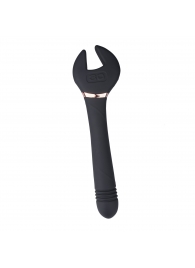 Черный двусторонний вибратор Key Control Massager Wand в форме гаечного ключа - Erokay