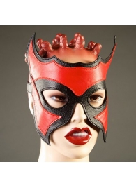 Кожаная маска-очки с красной вставкой - Подиум - купить с доставкой в Абакане