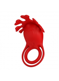 Красное эрекционное кольцо с вибрацией Ruben - Baile - в Абакане купить с доставкой